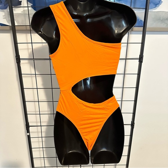 Women’s Orange 2-Piece Bodysuit Multi Color Design Leggings Pants - Picture 13 of 17